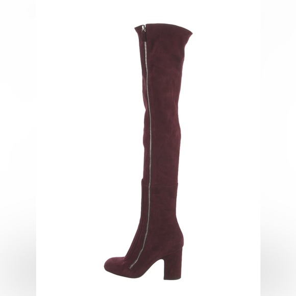 OVER-THE-KNEE BURGUNDY SUEDE SOCK BOOTS SZ 10.5 by LAURENCE DACADE 🔥🔥🔥🔥 - Picture 15 of 17